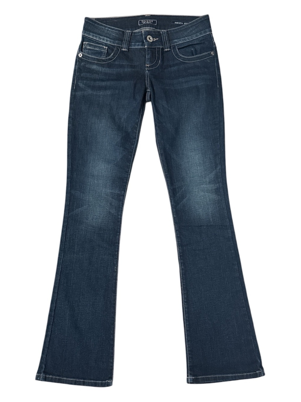 Guess Daredevil Bootcut Jeans Womens Dark Wash Low Rise Denim 26x31